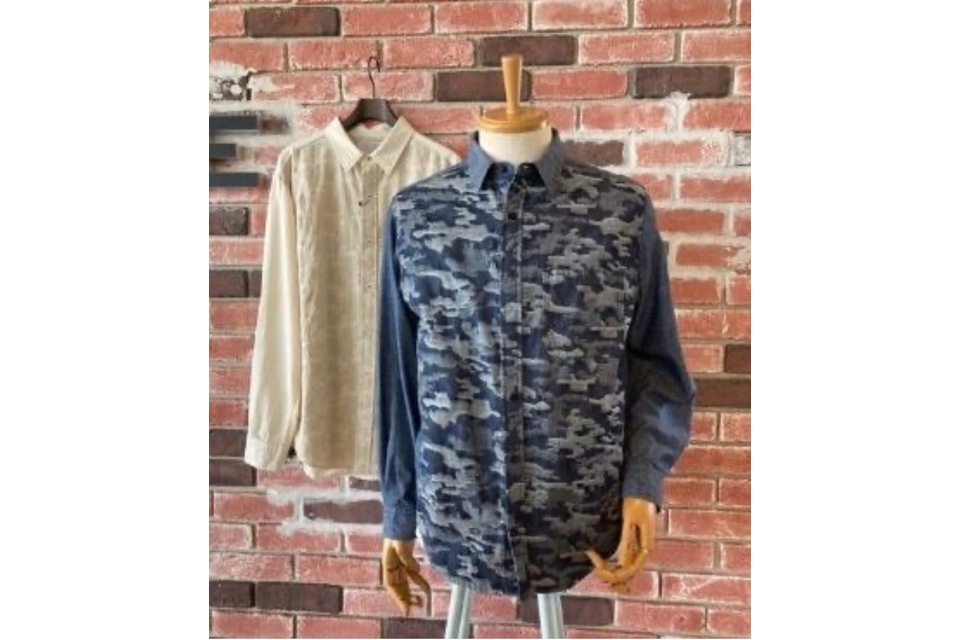 メンズ 切替シャツの画像