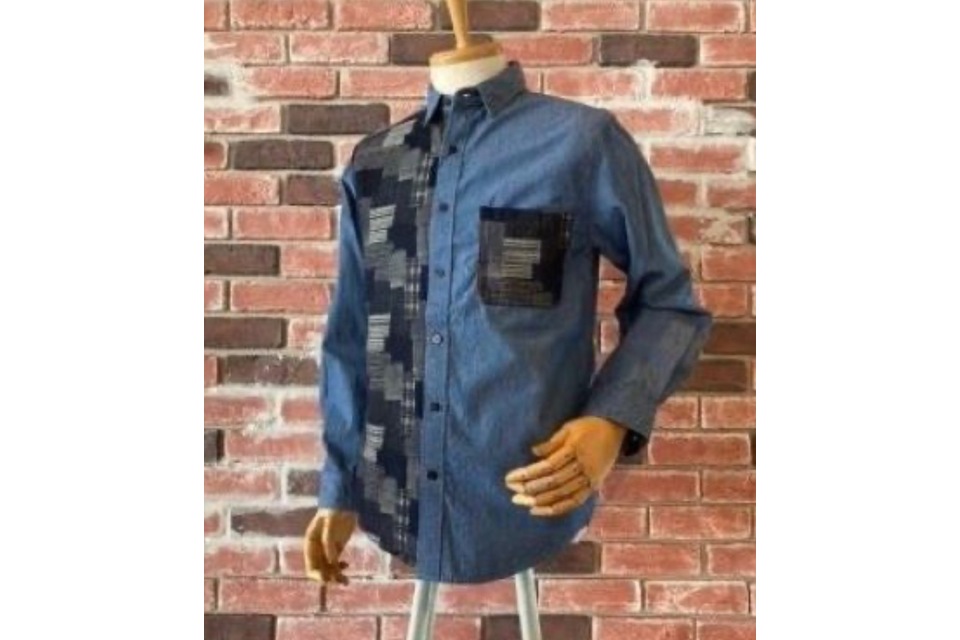 メンズ 切替シャツの画像