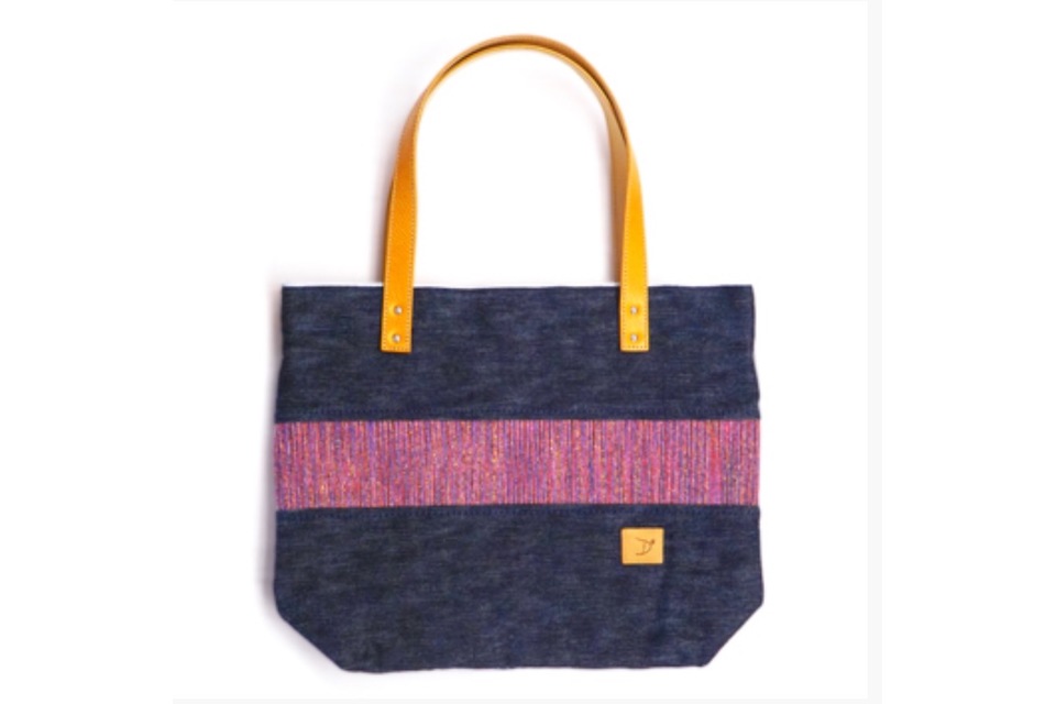 シルクデニムトートバッグ＜ピンク＞の画像