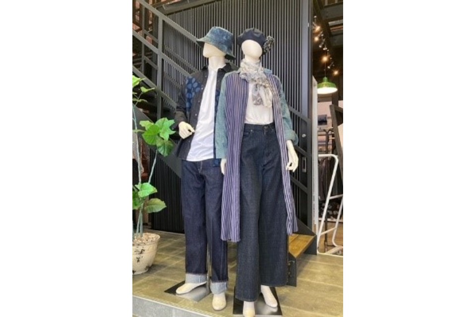 レディス ロングシャツ×巻きワイドパンツの画像